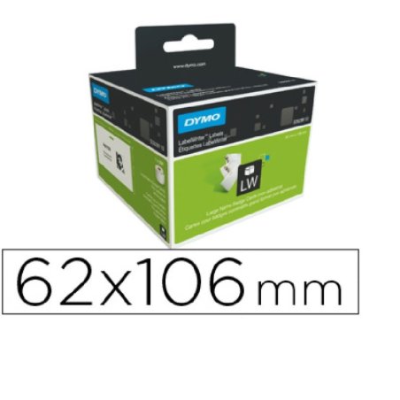 ETIQUETA ADHESIVA BLANCA DYMO LW 106x62MM C/250