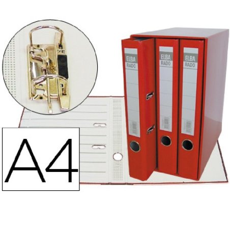 MODULO 3 ARCHIVADORES ELBA A4 ROJO