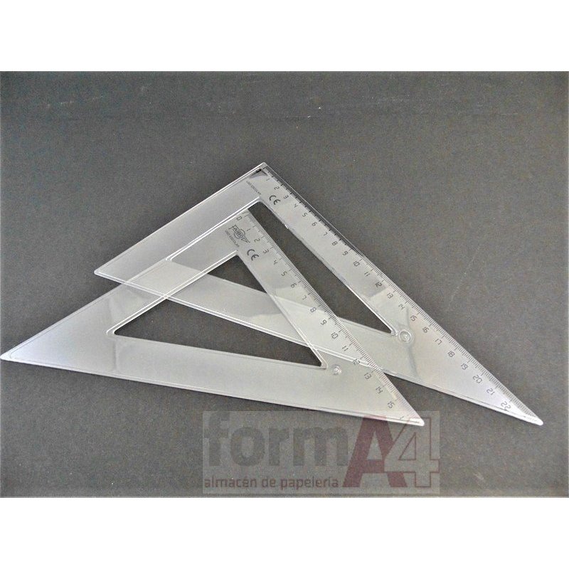 ESCUADRA DE PLASTICO ESCOLAR FAIBO 25CM