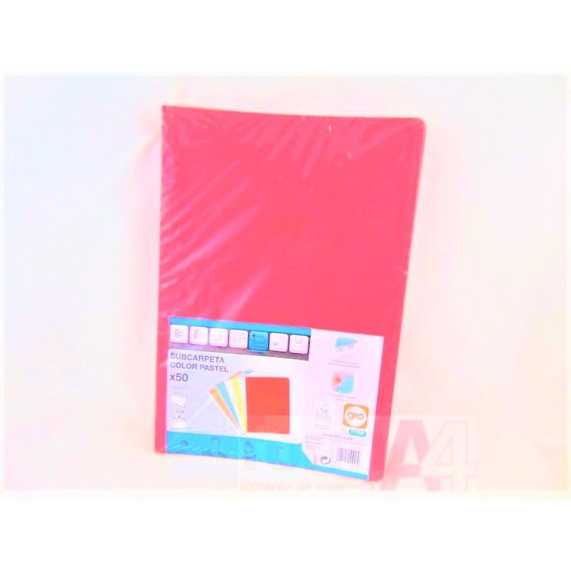 SUBCARPETA GIO FOLIO ROJO P/50
