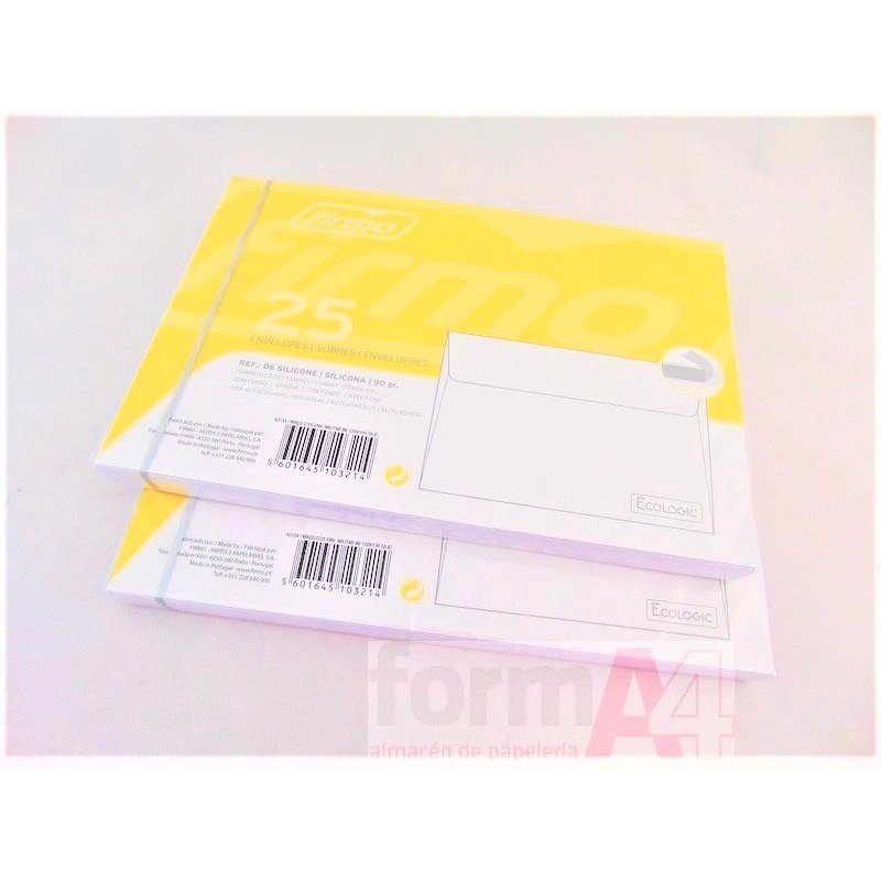 SOBRE COMERCIAL BLANCO FIRMO 120X176MM. P/25