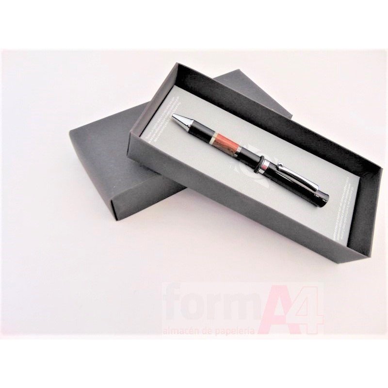 BOLIGRAFO ACRILICO Y METAL CUERNO NEGRO P