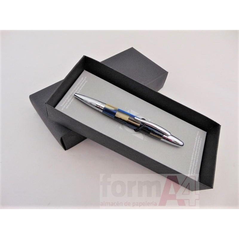 BOLIGRAFO MARMOLEADO C/CARTON C-AZUL