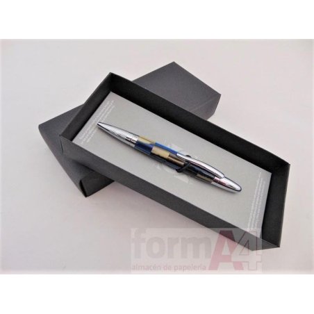 BOLIGRAFO MARMOLEADO C/CARTON C-AZUL