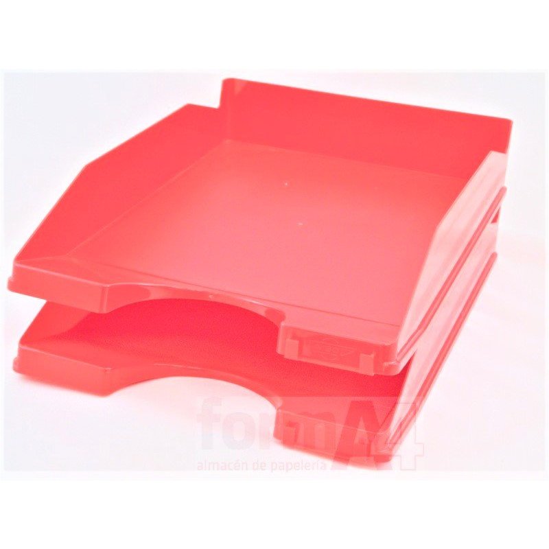 BANDEJA DE SOBREMESA PLASTICO FAIBO ROJO