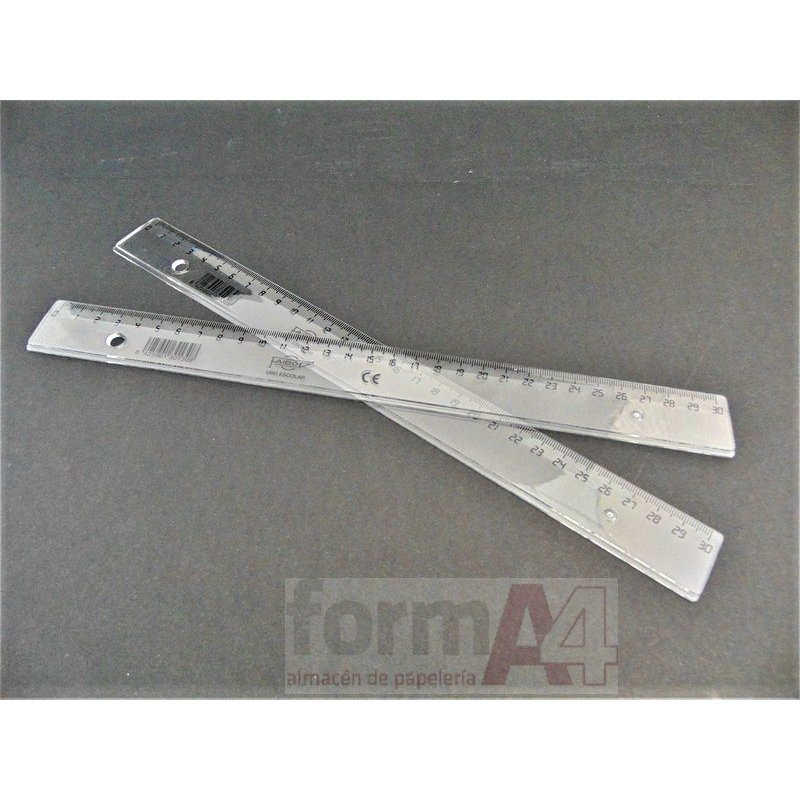 REGLA DE PLASTICO ESCOLAR FAIBO 30CM