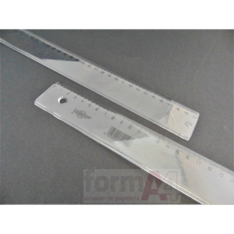 REGLA DE PLASTICO ESCOLAR FAIBO 50CM