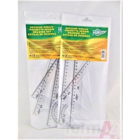 JUEGO DE REGLAS DE PLASTICO ESCOLAR FAIBO