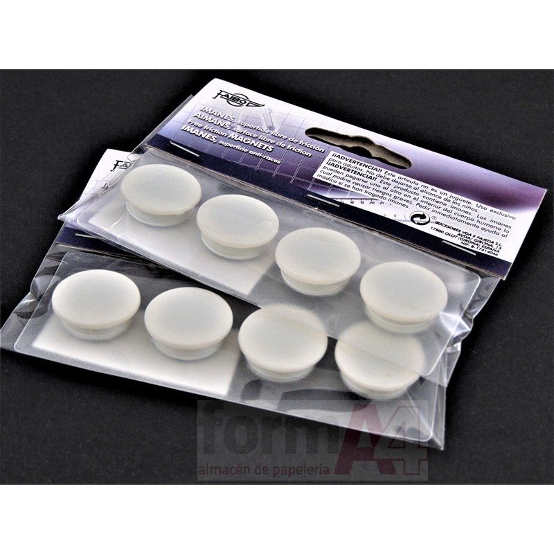 IMAN REDONDO FAIBO 20MM BLANCO P/4 