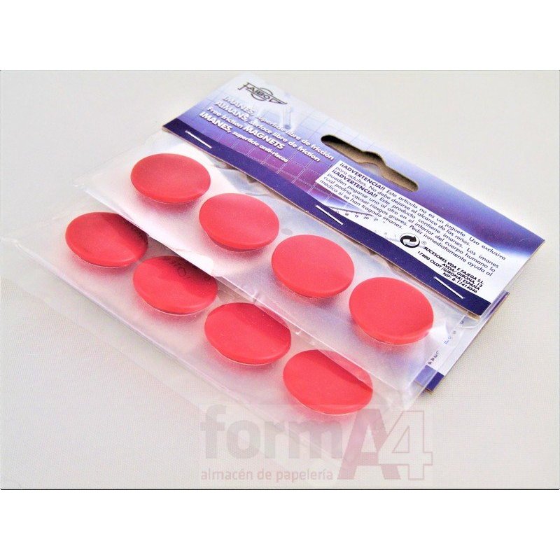 IMAN REDONDO FAIBO 20MM ROJO P/4 