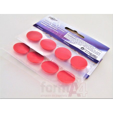 IMAN REDONDO FAIBO 20MM ROJO P/4 