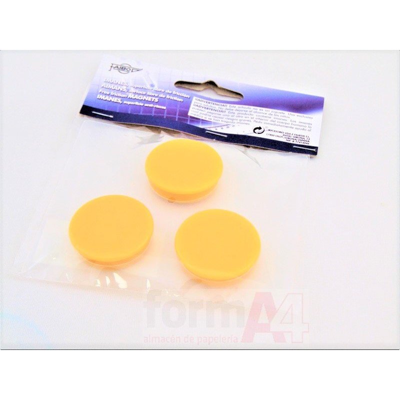 IMAN REDONDO FAIBO 30MM AMARILLO P/3 