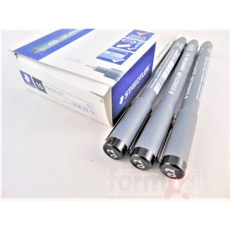 ROTULADOR STAEDTLER PIGMENT LINER 308 0.2MM. NEGRO
