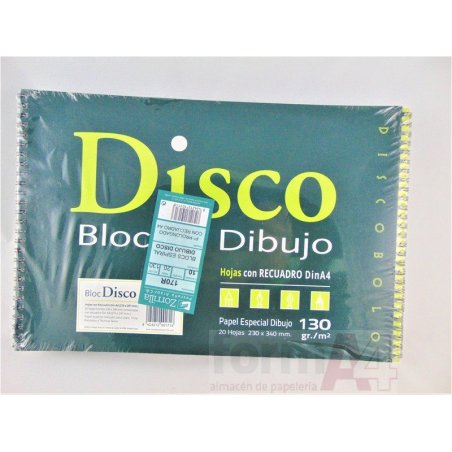 BLOC DIBUJO DISCO FOLIO RECUADRO