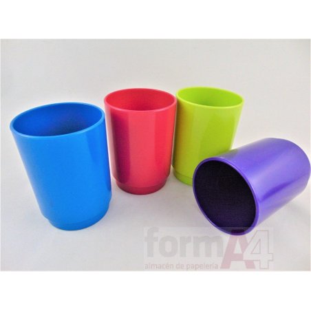 CUBILETE DE PLASTICO OPACO COLORES SURTIDOS