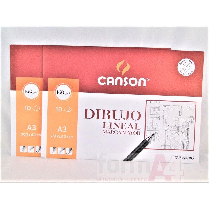 PAPEL DIBUJO CANSON M. MAYOR A3 MINIPACK 10 H.