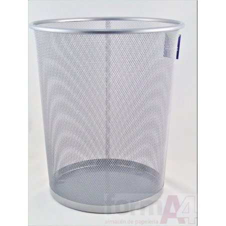 PAPELERA REJILLA BISMARK CROMADA 18 LITROS