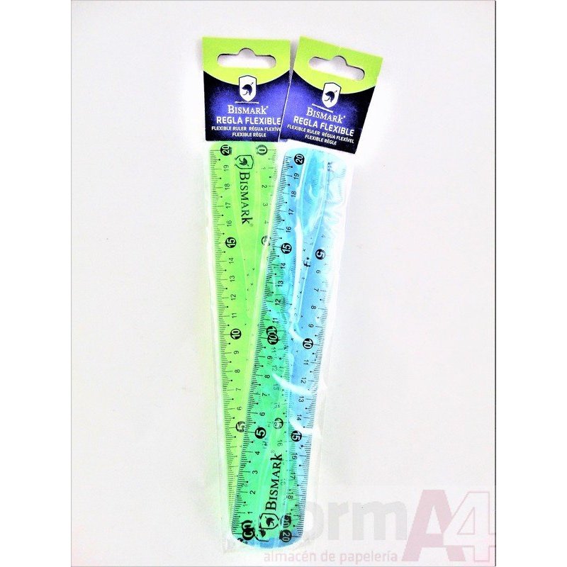 REGLA FLEXIBLE PVC BISMARK 20CM. 