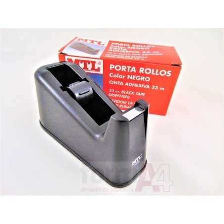 PORTARROLLO MTL 19X33MM NEGRO