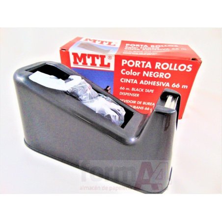PORTARROLLO MTL 19X66MM NEGRO