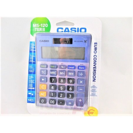 CALCULADORA SOBREMESA CASIO 12 DIGITOS MS-120 TER