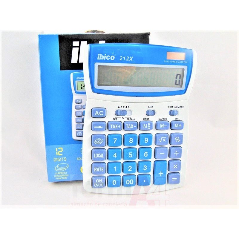 CALCULADORA SOBREMESA IBICO 12 DIG. 212X