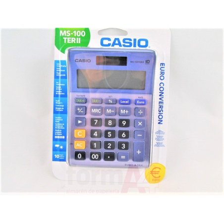 CALCULADORA SOBREMESA CASIO 10 DIGITOS MS-100 TER