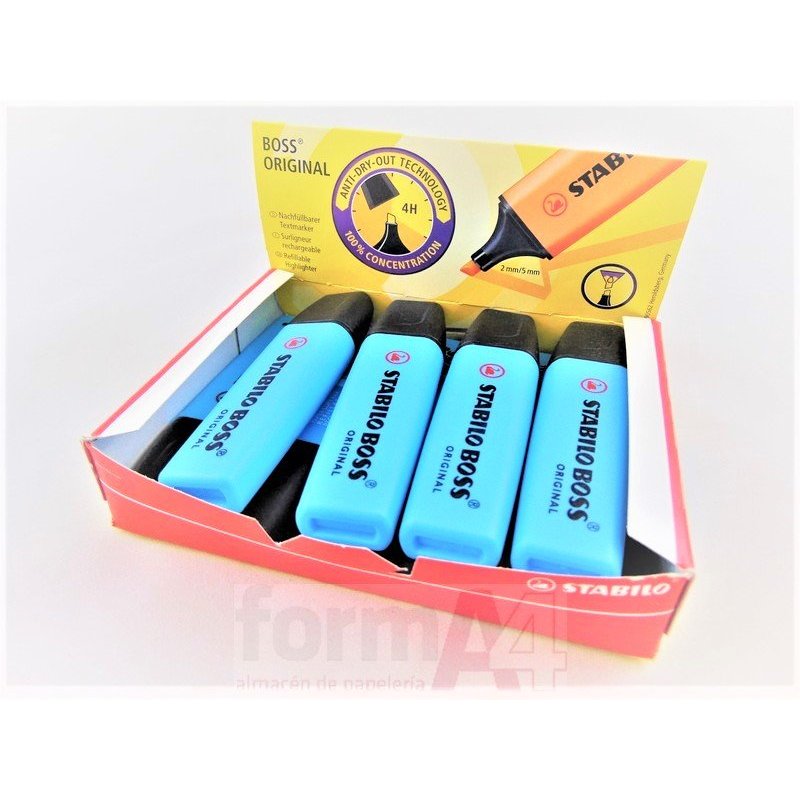 MARCADOR FLUORESCENTE STABILO BOSS AZUL