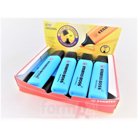 MARCADOR FLUORESCENTE STABILO BOSS AZUL