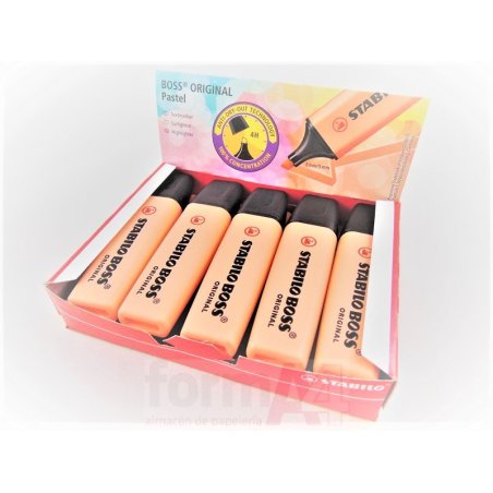 MARCADOR FLUORESCENTE STABILO BOSS MELOCOTON 