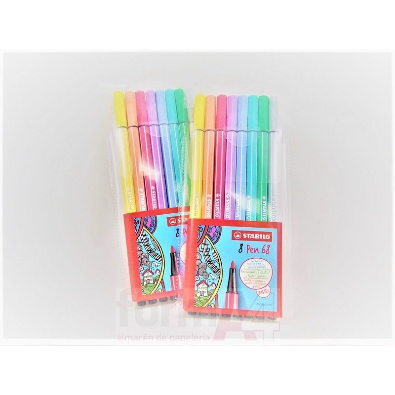 ROTULADOR STABILO PEN 68 PASTEL SURTIDOS EST/8
