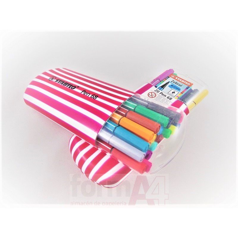 ROTULADOR STABILO PEN 68 ZEBRUI CEREZA EST/20