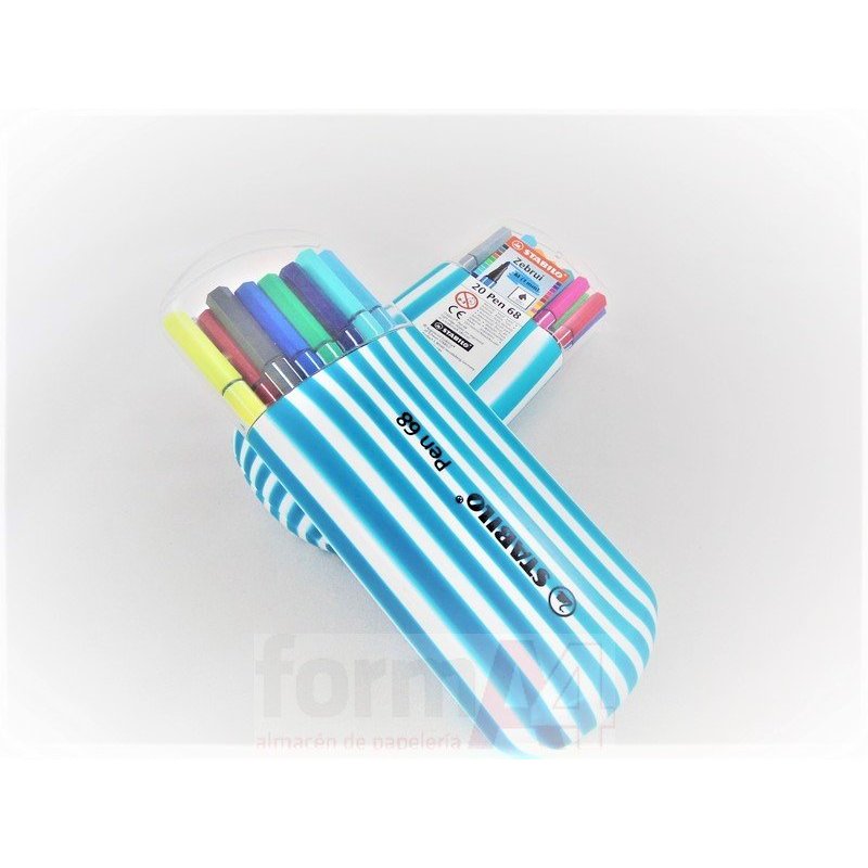 ROTULADOR STABILO PEN 68 ZEBRUI TURQUESA EST/20