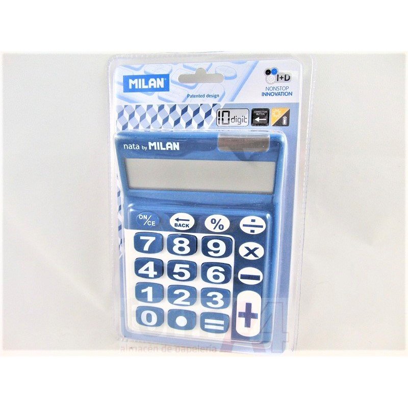 CALCULADORA MILAN SOBREMESA 10 DIG. AZUL