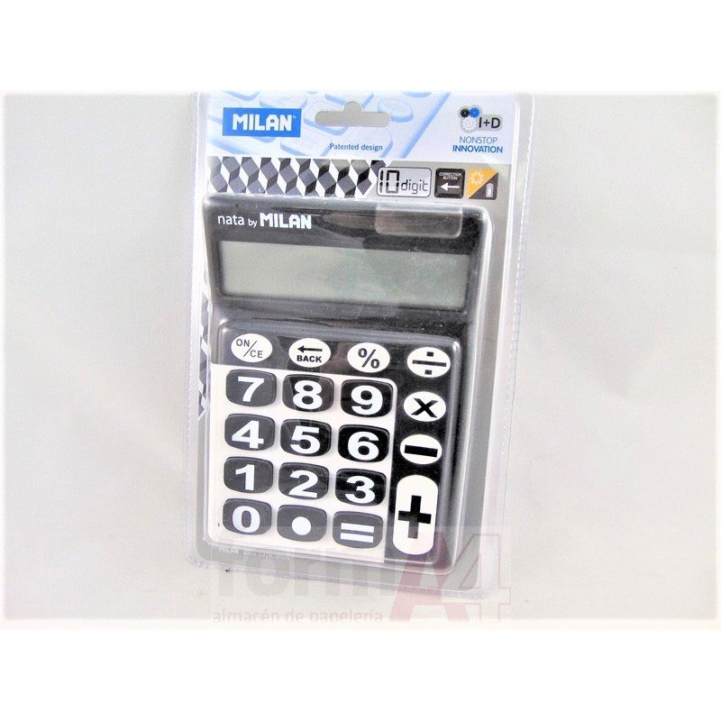 CALCULADORA MILAN SOBREMESA 10 DIG. NEGRA