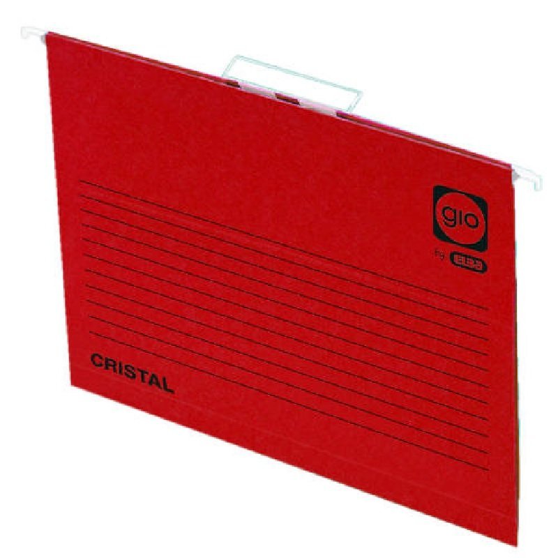 CARPETA COLGANTE CARTULINA COLOR ROJO C/25