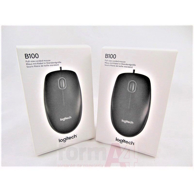 RATON OPTICO CON CABLE LOGITECH B100 NEGRO