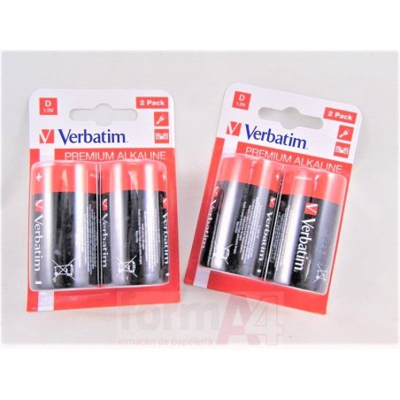 PILA ALCALINA VERBATIM LR20 B/2