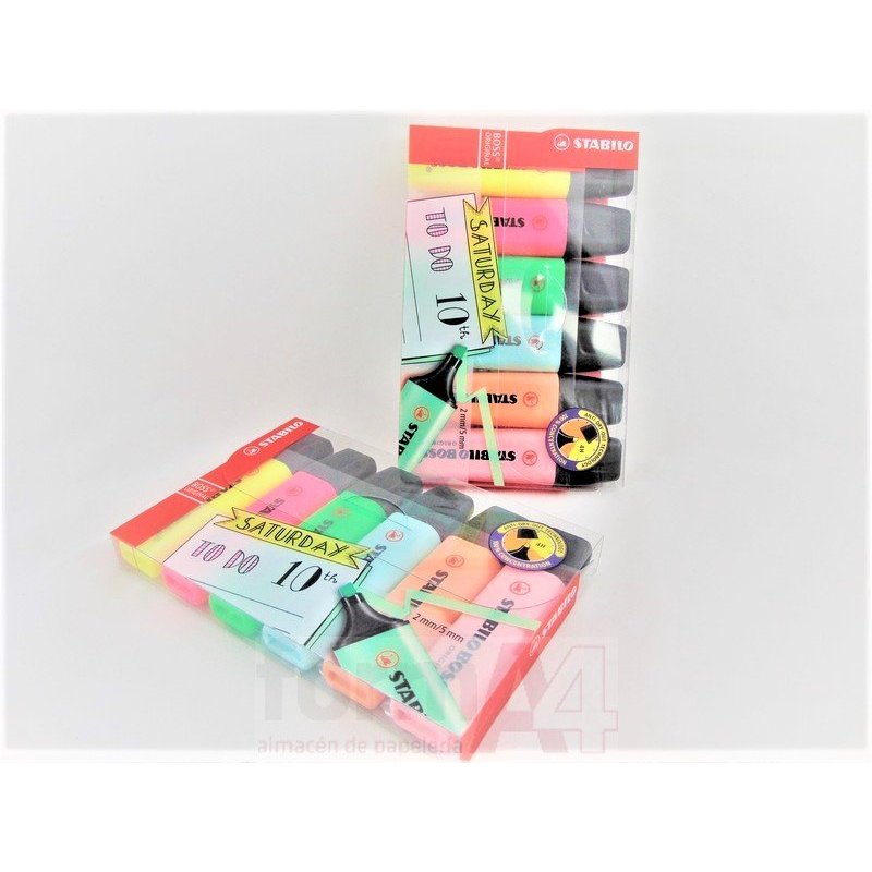 MARCADOR FLUORESCENTE STABILO BOSS MY EST/6