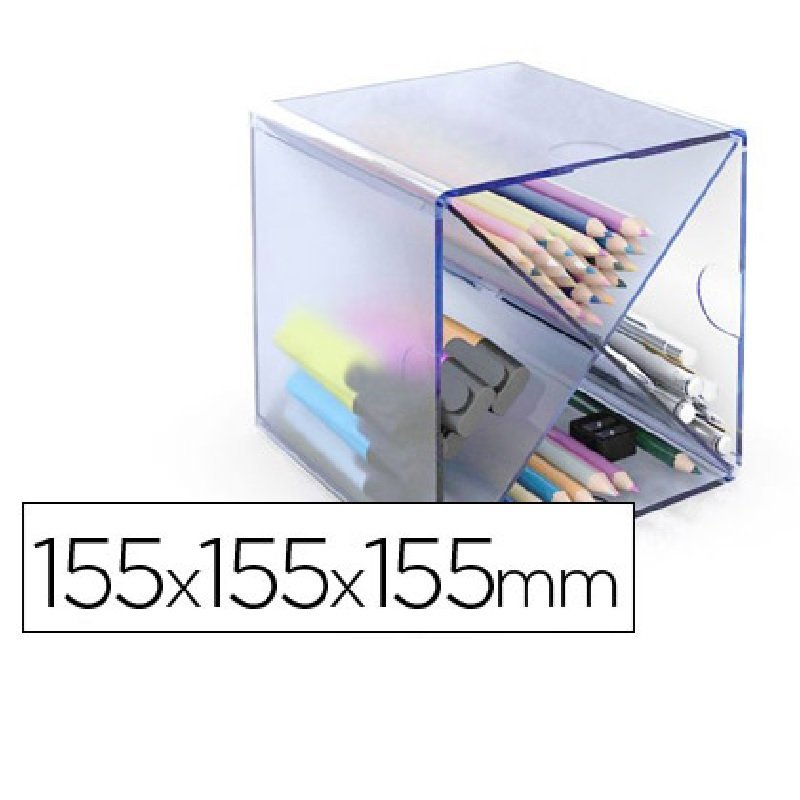 CUBO DIVISION EN ASPA AZUL TRANSPARENTE