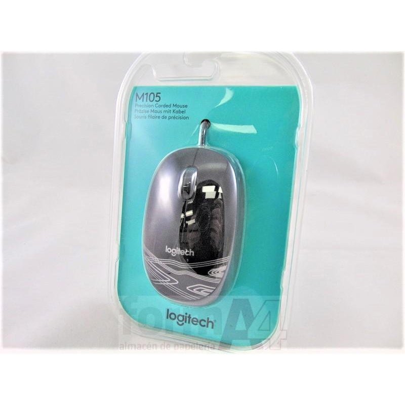 RATON OPTICO CON CABLE LOGITECH M105 NEGRO