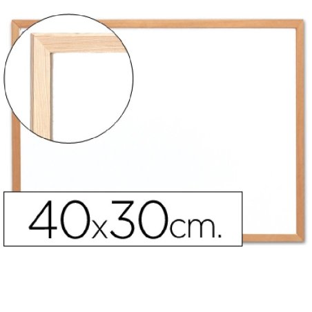 PIZARRA BLANCA Q-CONNECT 30X40CM. M/MADERA