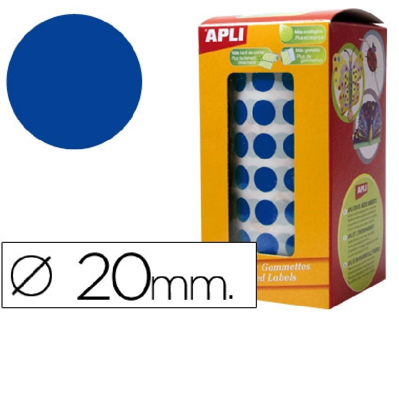 GOMET ADHESIVO APLI CIRCULOS AZUL 20MM R/1770