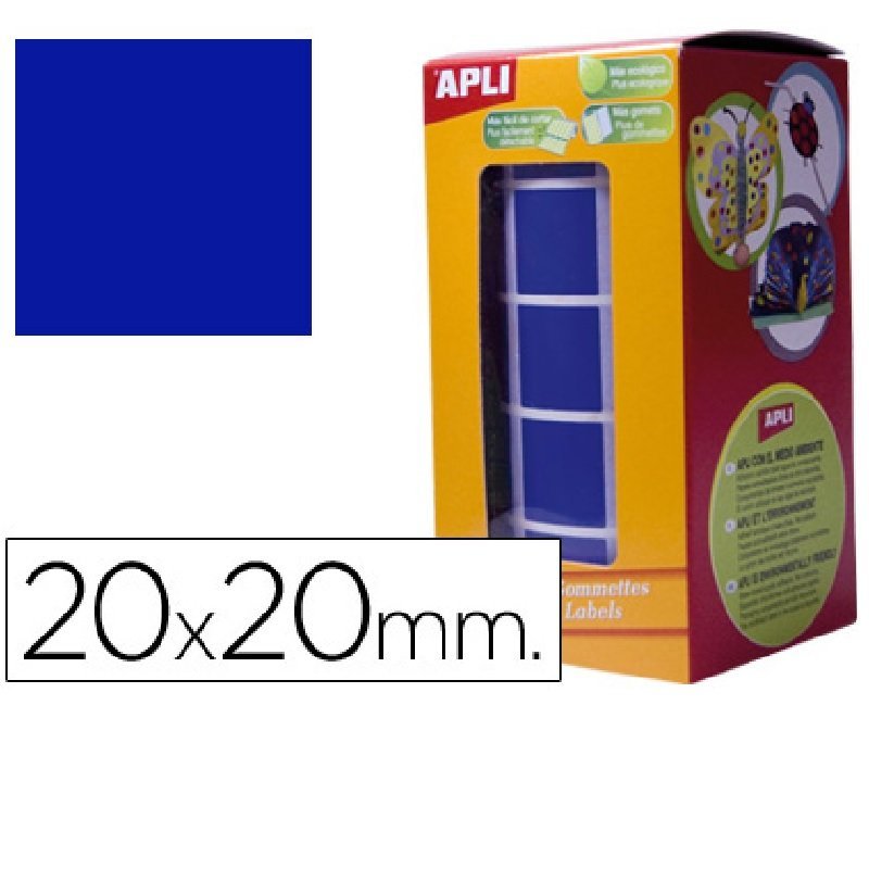 GOMET ADHESIVO APLI CUADRADO AZUL 20MM R/1770