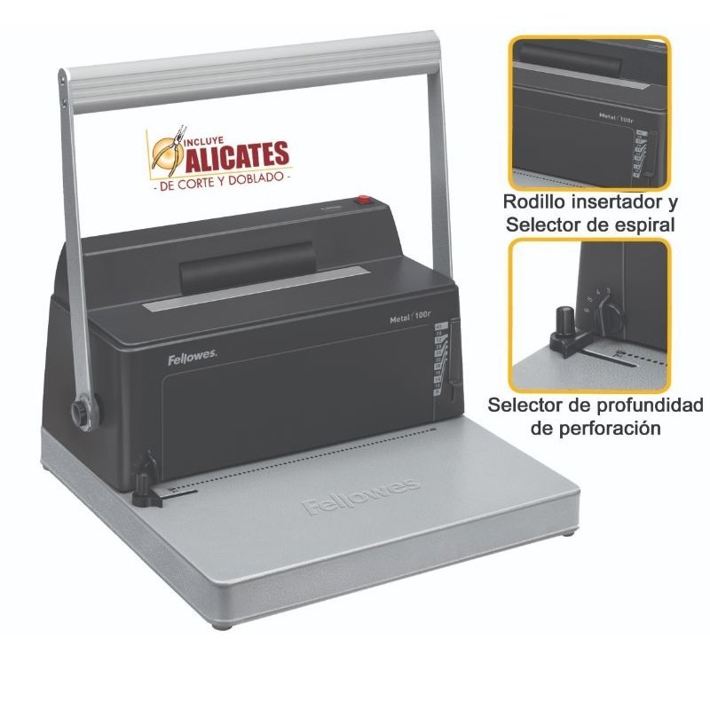 ENCUADERNADORA ESPIRAL FELLOWES METAL 100R