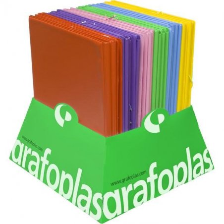 CARPETA FOLIO SOLAPAS PVC GRAFOPLAS COLORES SURTI