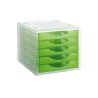 MODULO DE 5 CAJONES PLASTICO KIWI TRANSLUCIDO