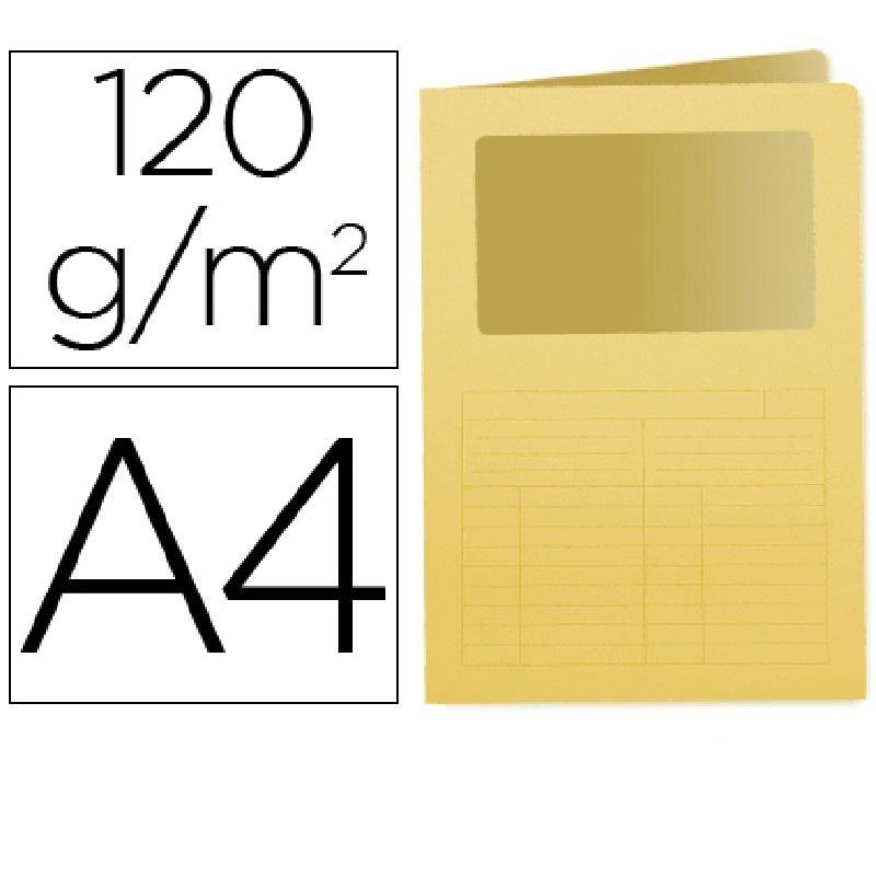 SUBCARPETA CON VENTANA Q-CONNECT A4 AMARILLO P/50