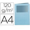 SUBCARPETA CON VENTANA Q-CONNECT A4 AZUL P/50