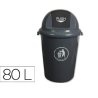 PAPELERA CONTENEDOR Q-CONECT CON TAPA BALANCIN 80L